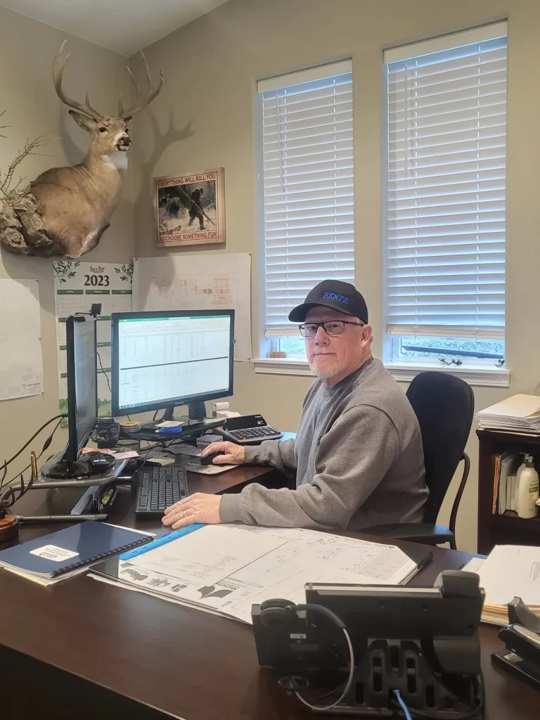 man at desk