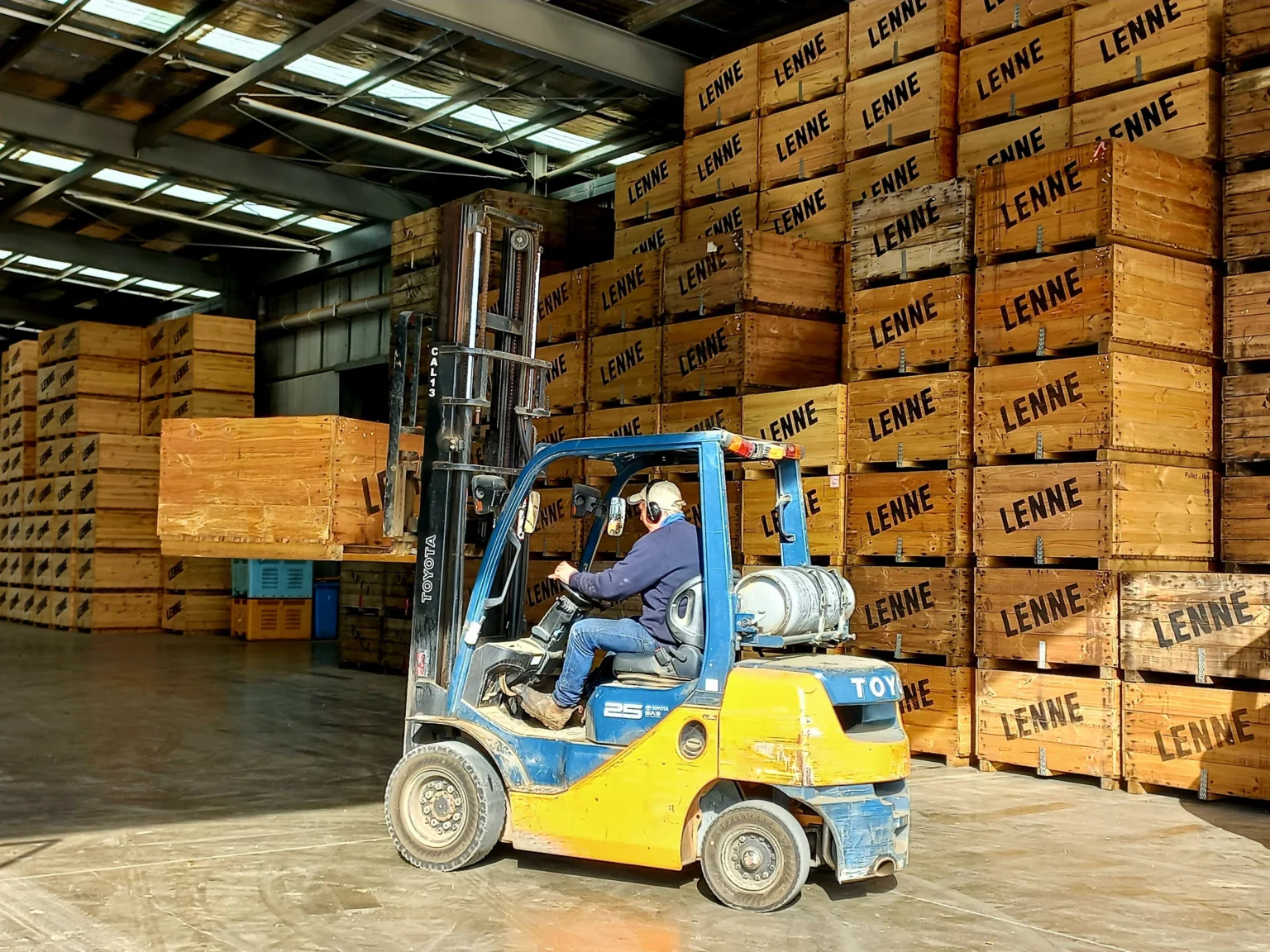 man on forklift